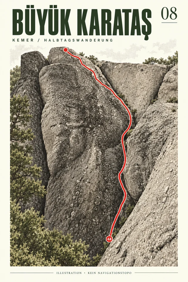 Büyük Karataş · Halbtagswanderung · View
